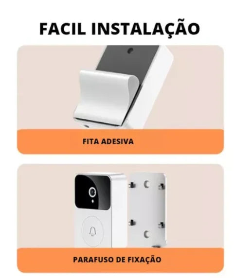 Campainha Interfone Inteligente Camera E Audio Wi-fi Sem Fio - Neverdie Store